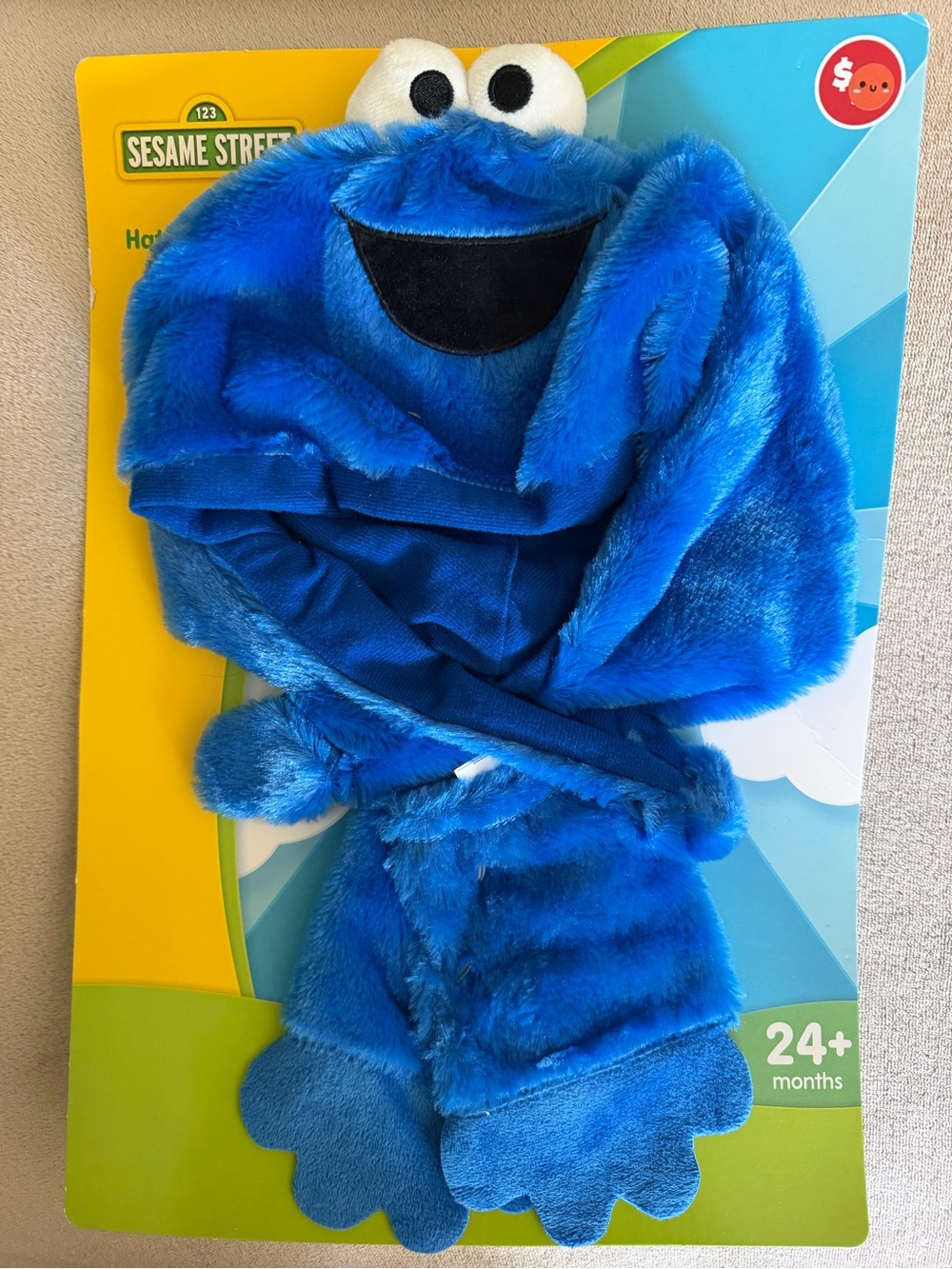 Sesame Street Cookie Monster Plush Blue Hooded Costume